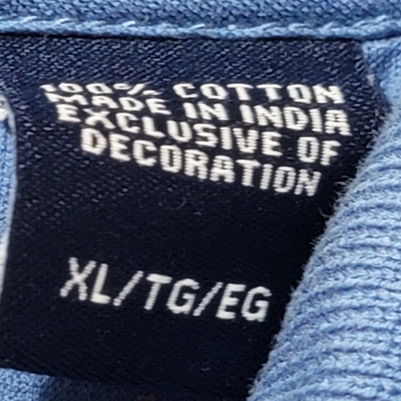 Vintage Chaps Golf Polo Shirt Adult XL Blue Diamond Pattern 1990's - Picture 12 of 12